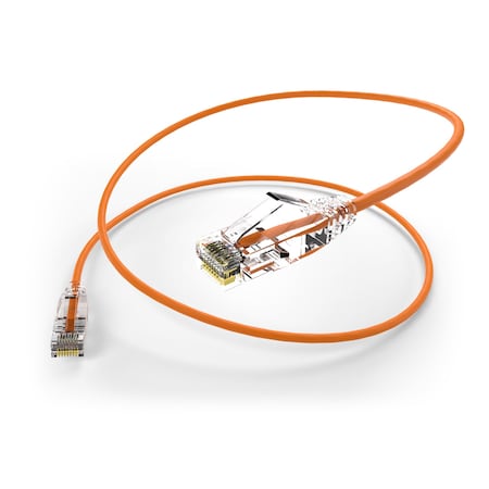 Unirise Usa, Llc Clearfit Slim 28Awg Cat6A Orange 14Ft CS6A-14F-ORG